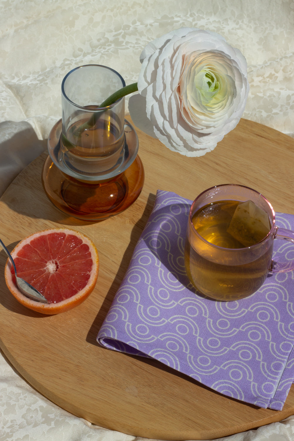 Margot & Me | Home Collection 2020 | Leinen-Serviette Twist, fliederfarben