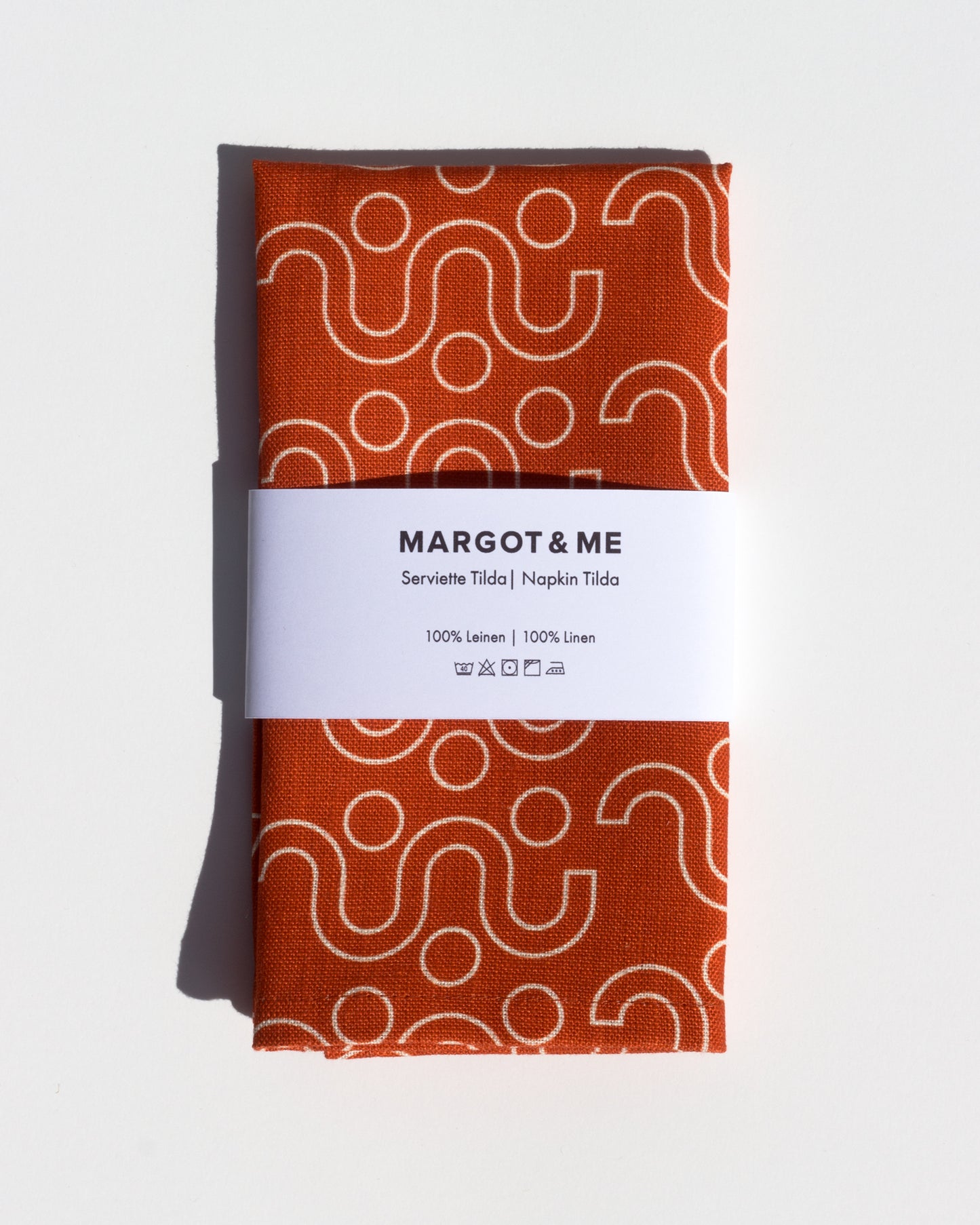 Margot & Me | Home Collection 2020 | Leinen-Serviette Tilda, rostrot