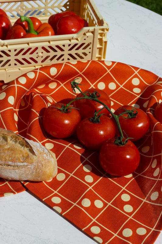 Margot & Me | Home-Collection 2020 | Lookbook | Leinen-Geschirrtuch Grit, rostrot