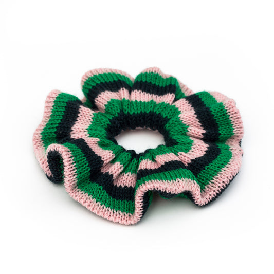 MARGOT & ME | Sommer-Accessoires - Scrunchie Evergreen - Bunt gestreiftes Zopfband