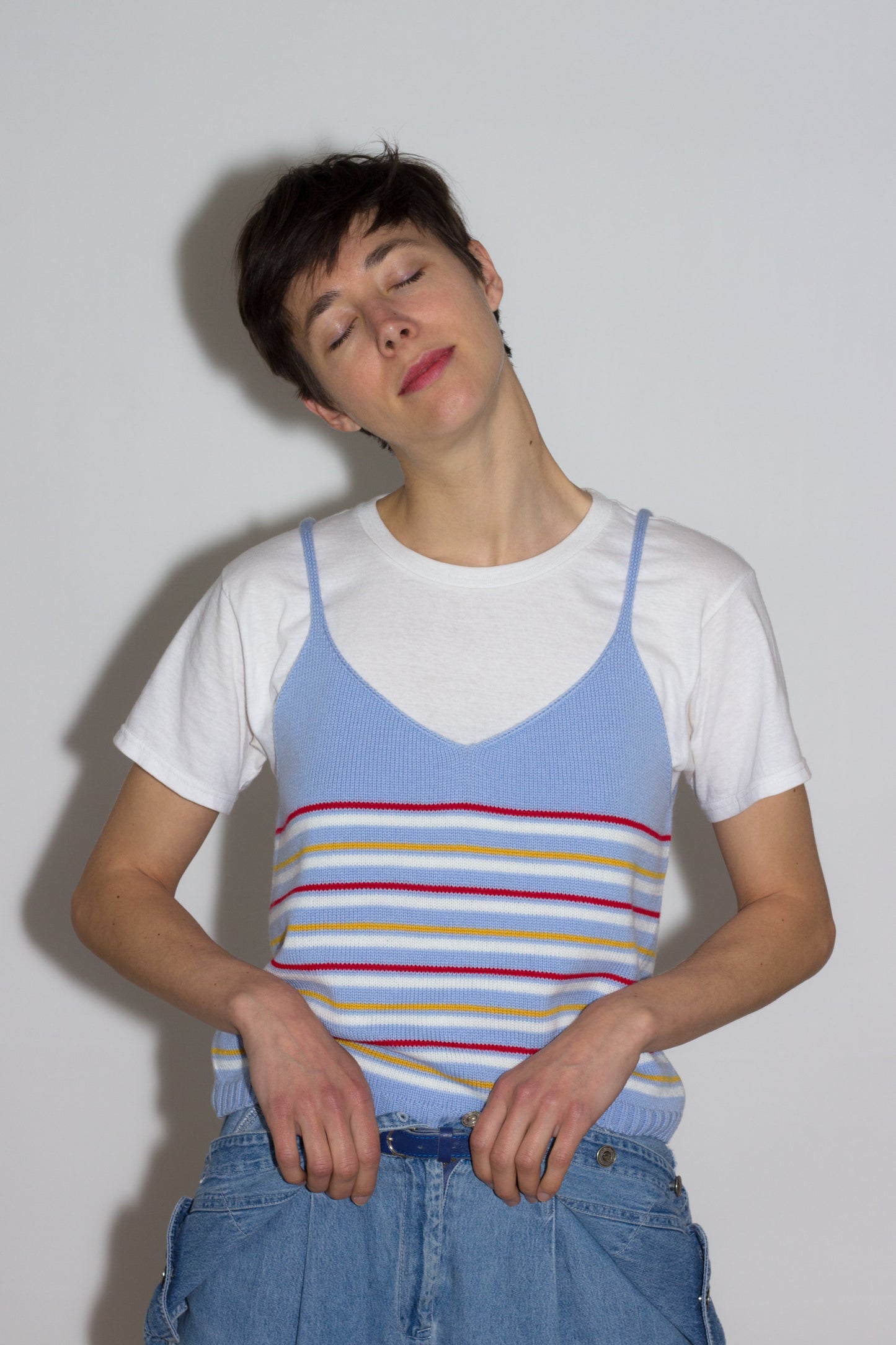 Margot & Me - Misty - Gestricktes Tank-Top - Light Blue