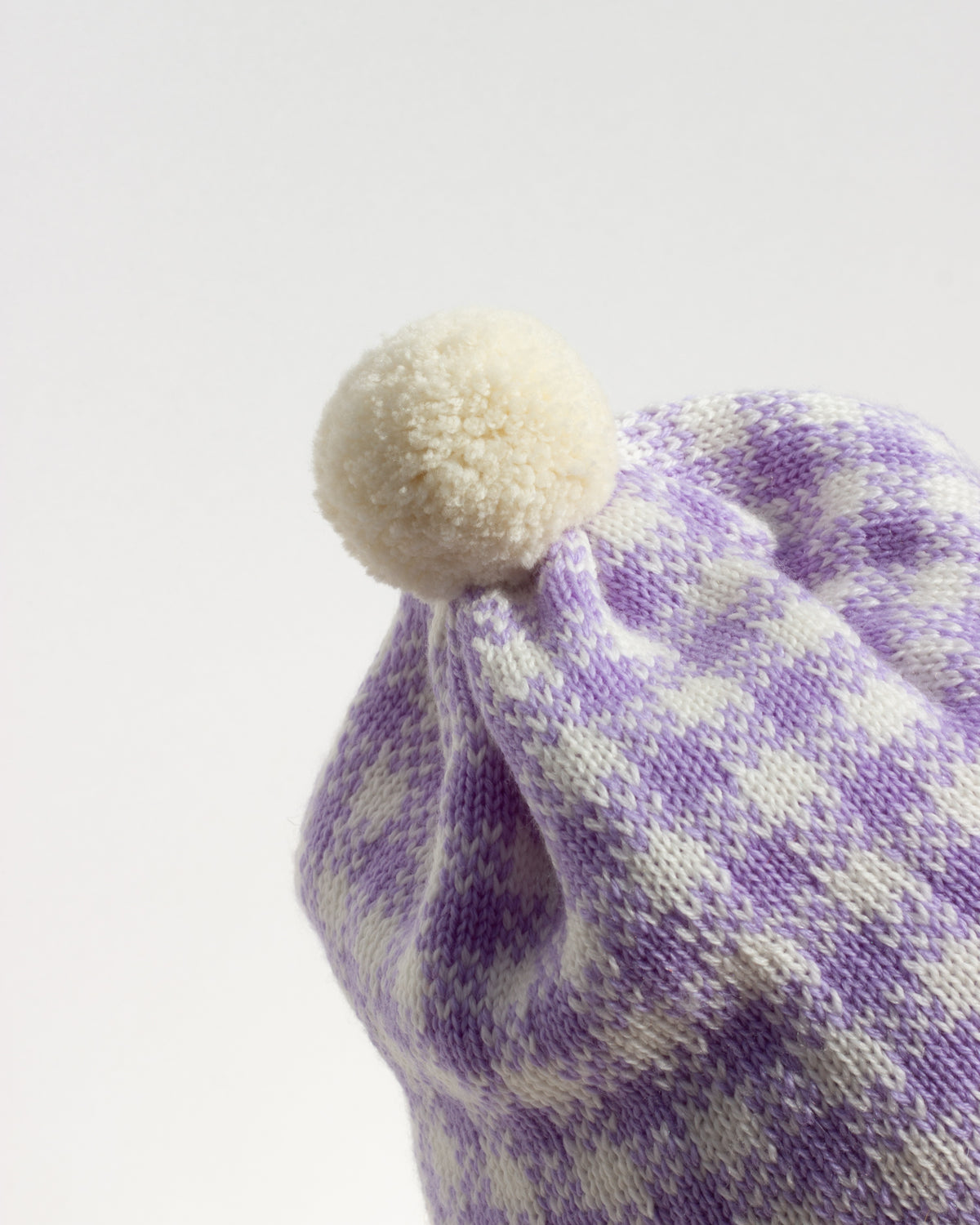 Strickmütze Vichy - Flieder