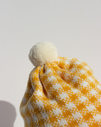 Strickmütze Vichy - Gelb