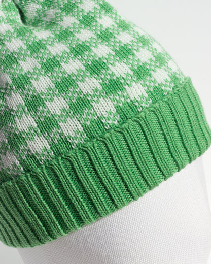 Strickmütze Vichy - Grün