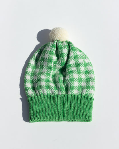 Strickmütze Vichy - Grün