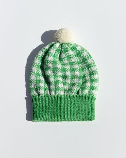Strickmütze Vichy - Grün