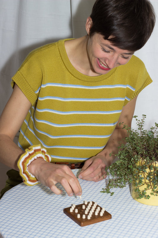 Lou - Gestricktes Top - Lime