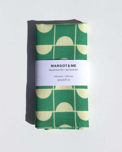 Margot & Me | Home Collection 2020 | Leinen-Geschirrtuch Grit, smaragdgrün