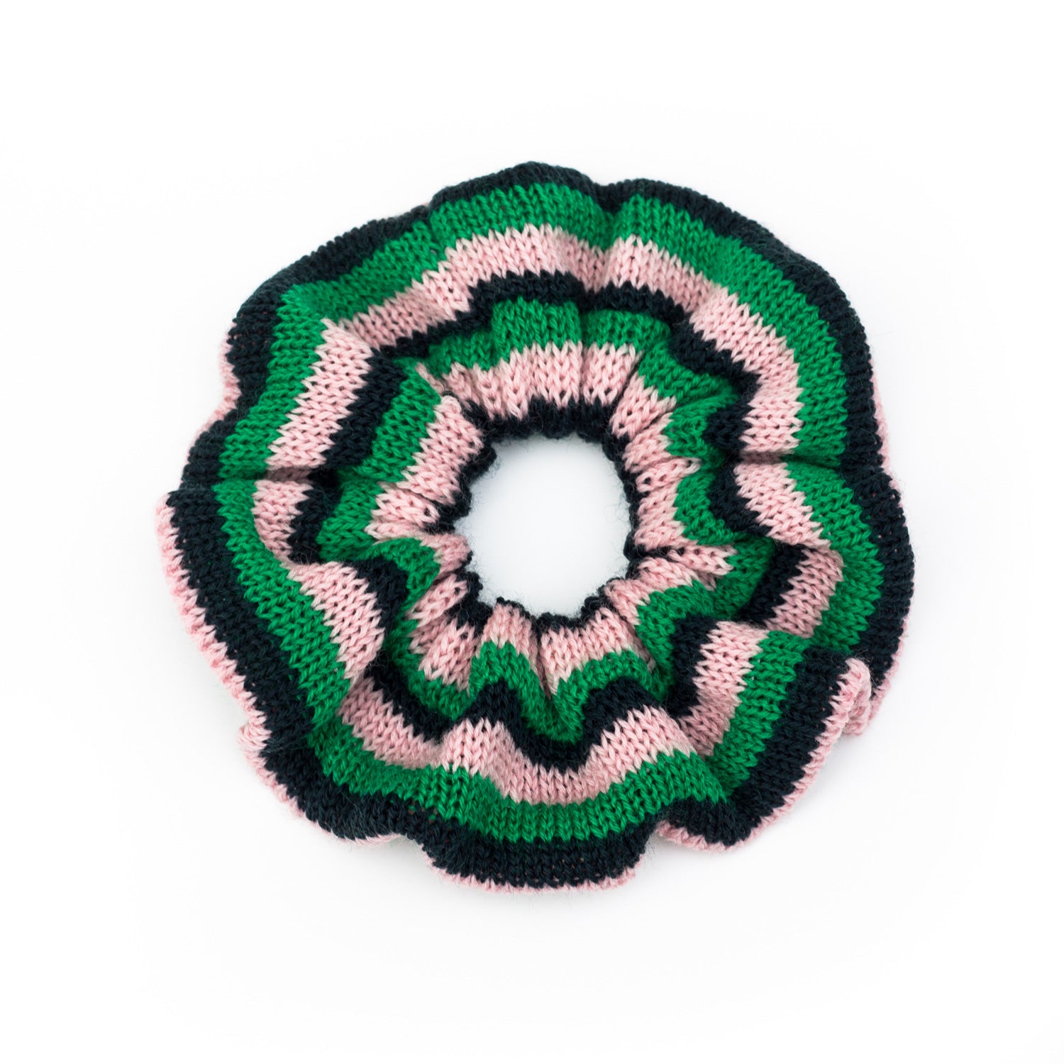 MARGOT & ME | Sommer-Accessoires - Scrunchie Evergreen - Bunt gestreiftes Zopfband